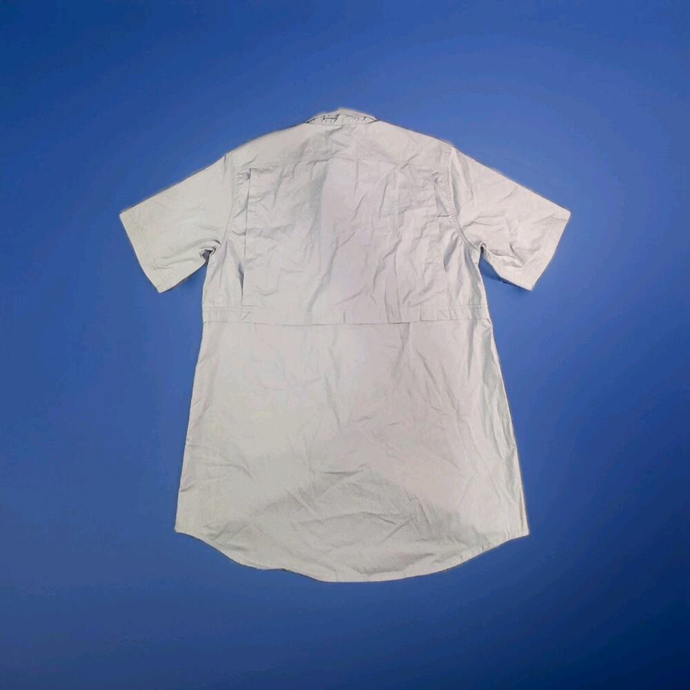Carhartt Force Ridgefield Men's Sz M Gray Relaxed Fit Short Sleeve Button-Up - Picture 6 of 8